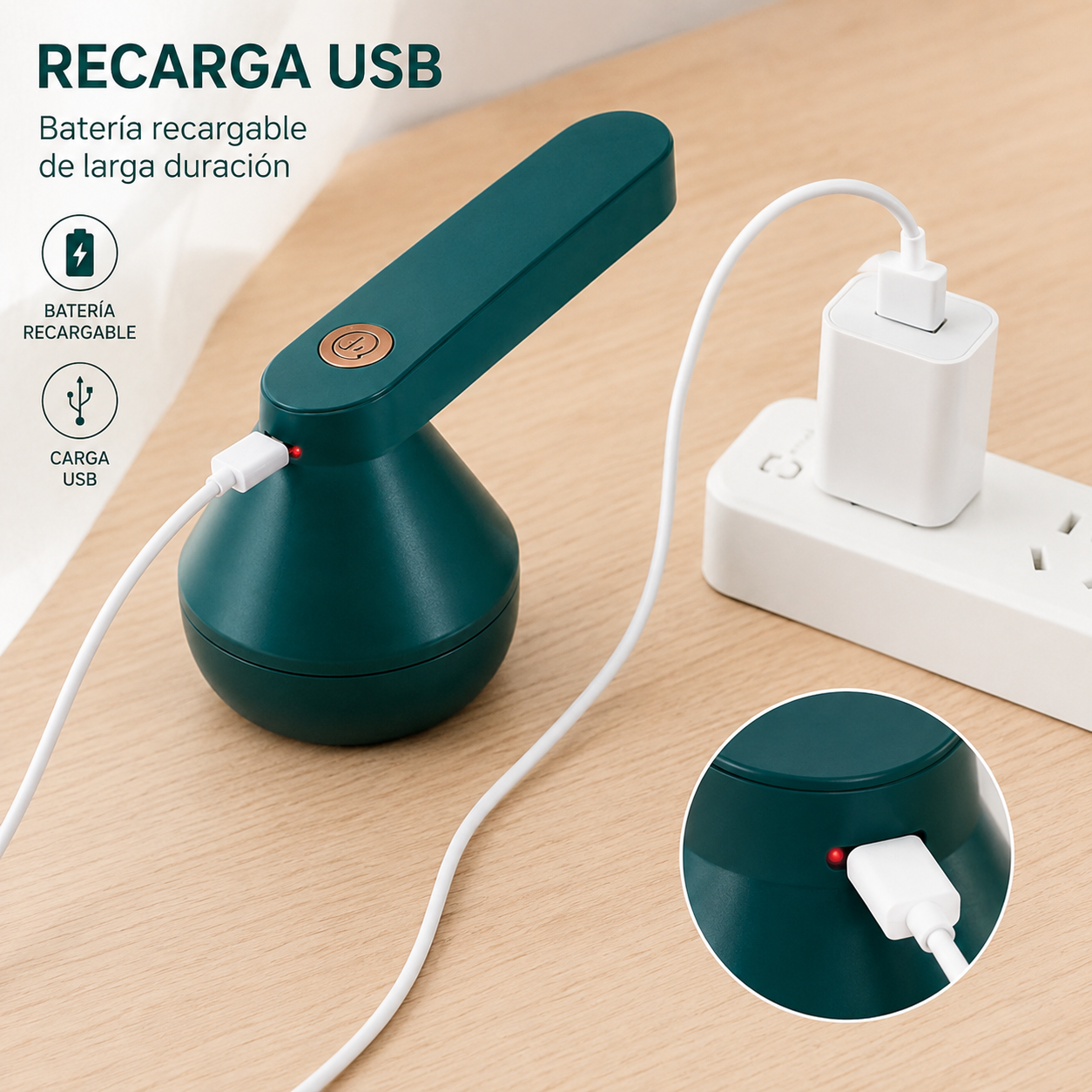 Quitapelusas Portátil Recargable – Deja tu Ropa Como Nueva